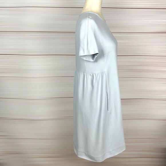 S MaxMara Lush Shift Dress with Pockets Light Lavender Gray Short Sleeve US 6 - Picture 3 of 12